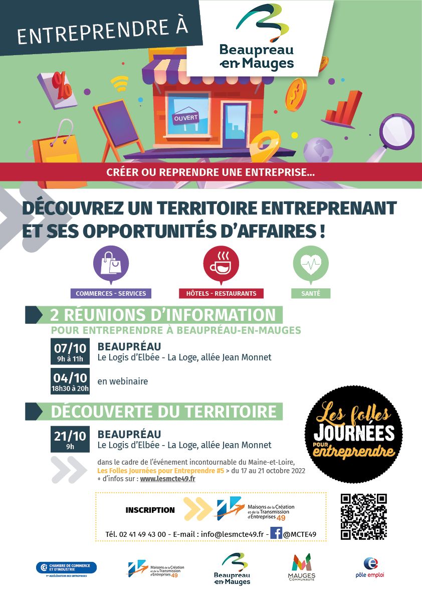 Affiche A3 Entreprendre Beaupréau en Mauges 2022 WEB